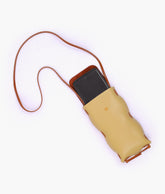 Off-white and brown mobile pouch